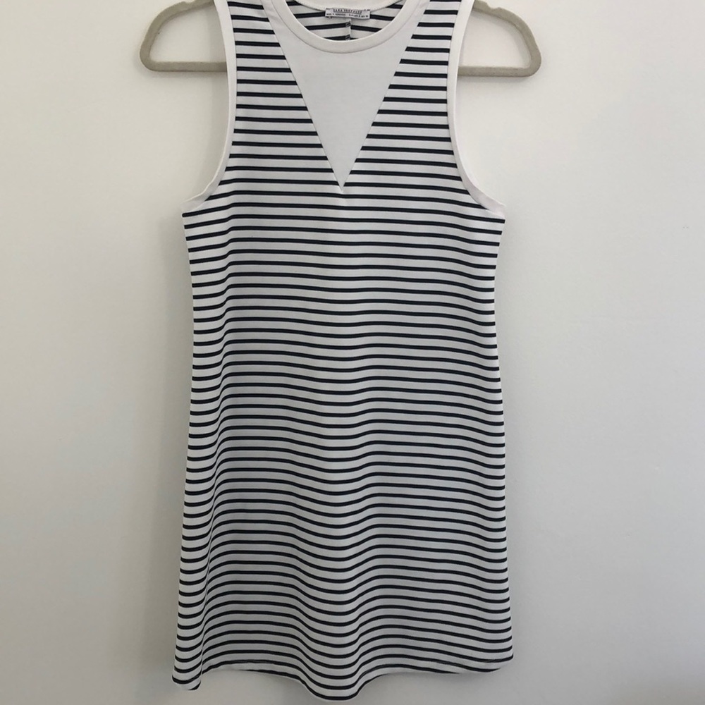 Zara | Minimalist Black & White Striped Dress SM